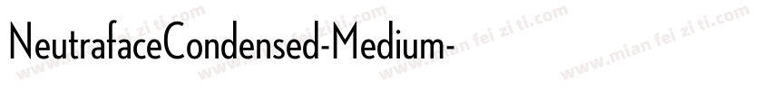NeutrafaceCondensed-Medium字体转换