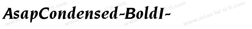 AsapCondensed-BoldI字体转换
