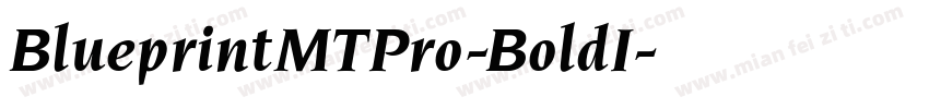 BlueprintMTPro-BoldI字体转换