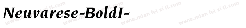 Neuvarese-BoldI字体转换