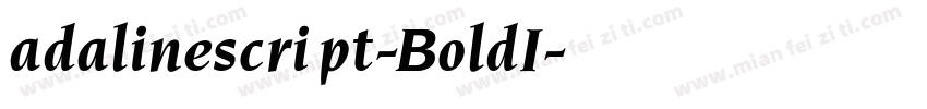 adalinescript-BoldI字体转换