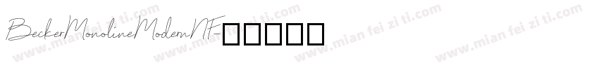 BeckerMonolineModernNF字体转换