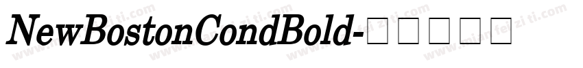NewBostonCondBold字体转换