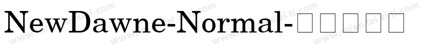 NewDawne-Normal字体转换