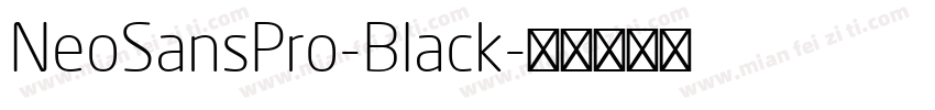 NeoSansPro-Black字体转换