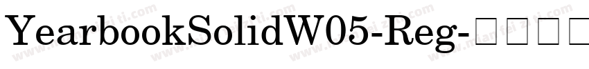 YearbookSolidW05-Reg字体转换