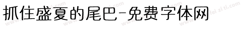 抓住盛夏的尾巴字体转换