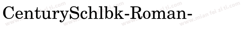 CenturySchlbk-Roman字体转换