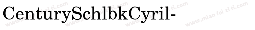 CenturySchlbkCyril字体转换