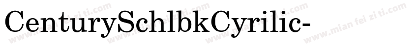 CenturySchlbkCyrilic字体转换