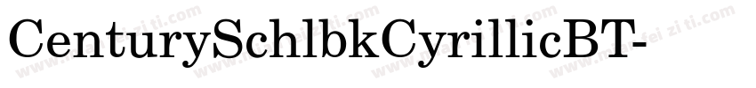 CenturySchlbkCyrillicBT字体转换