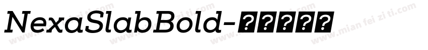 NexaSlabBold字体转换