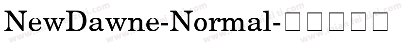 NewDawne-Normal字体转换