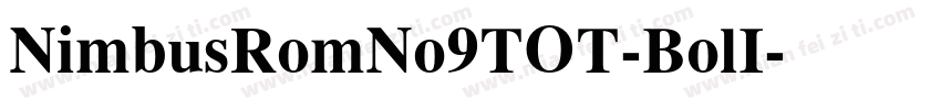 NimbusRomNo9TOT-BolI字体转换