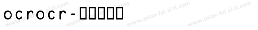 ocrocr字体转换