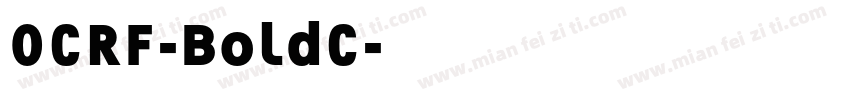 OCRF-BoldC字体转换