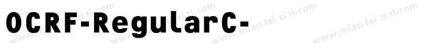OCRF-RegularC字体转换