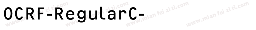 OCRF-RegularC字体转换