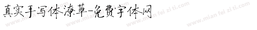 真实手写体潦草字体转换