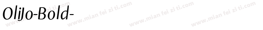 OliJo-Bold字体转换