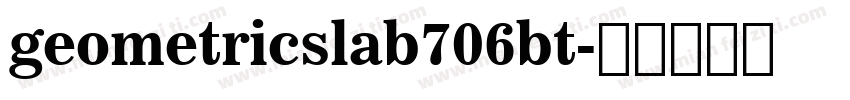 geometricslab706bt字体转换