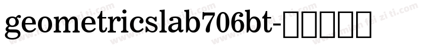 geometricslab706bt字体转换