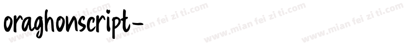 oraghonscript字体转换