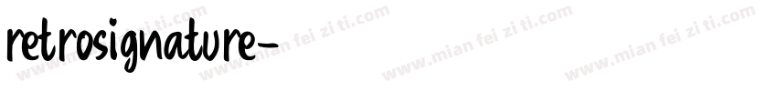 retrosignature字体转换