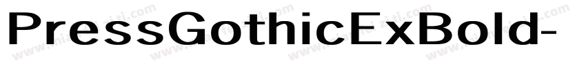 PressGothicExBold字体转换