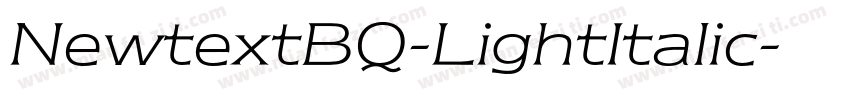 NewtextBQ-LightItalic字体转换