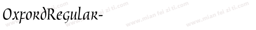 OxfordRegular字体转换