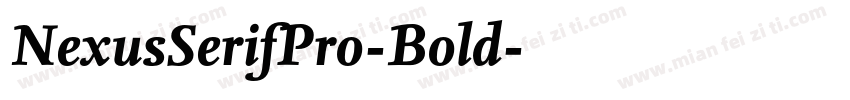 NexusSerifPro-Bold字体转换