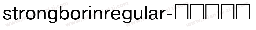 strongborinregular字体转换