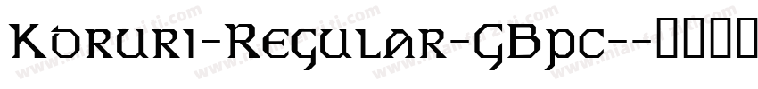 Koruri-Regular-GBpc-字体转换