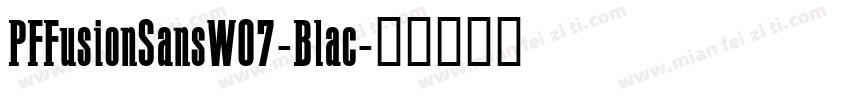 PFFusionSansW07-Blac字体转换