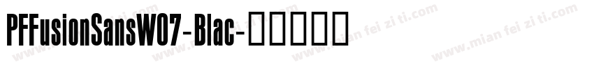 PFFusionSansW07-Blac字体转换