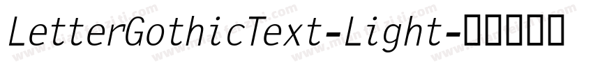 LetterGothicText-Light字体转换