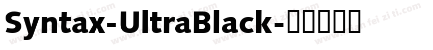 Syntax-UltraBlack字体转换