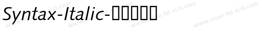 Syntax-Italic字体转换