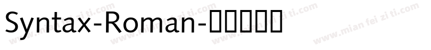 Syntax-Roman字体转换
