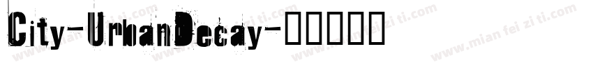 City-UrbanDecay字体转换