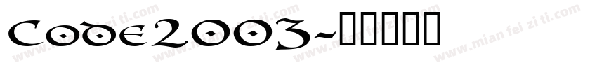 Code2003字体转换
