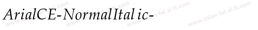 ArialCE-NormalItalic字体转换
