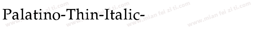 Palatino-Thin-Italic字体转换