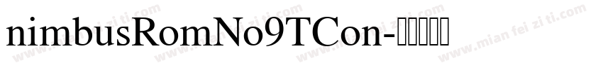 nimbusRomNo9TCon字体转换