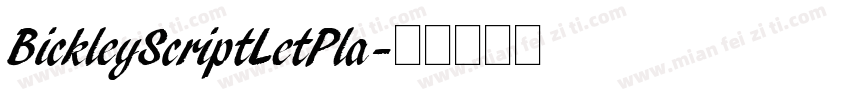 BickleyScriptLetPla字体转换