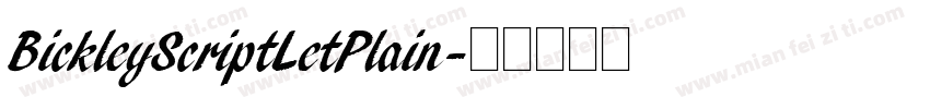 BickleyScriptLetPlain字体转换