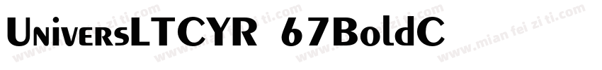 UniversLTCYR-67BoldC字体转换