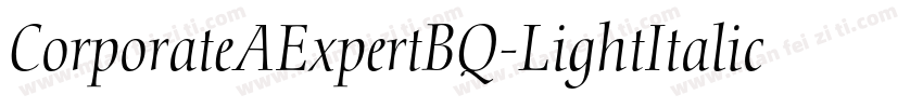 CorporateAExpertBQ-LightItalicOsF字体转换