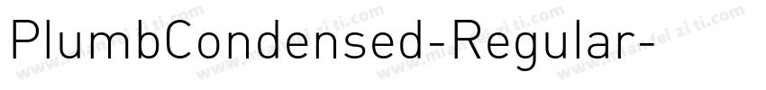 PlumbCondensed-Regular字体转换